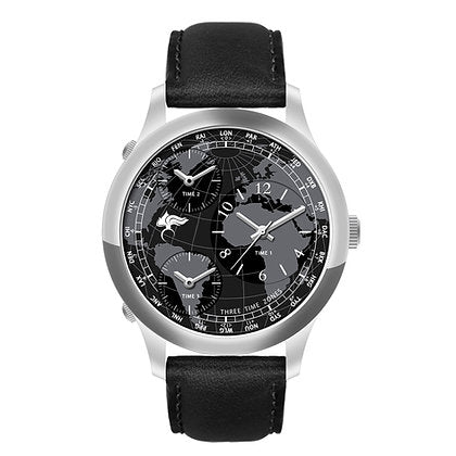 CalleaDesign World Clock 3 Orologio Da Muro 3 Fusi Orari In Legno Verde Mela Bianco Grigio Calleadesign 12 010 76
